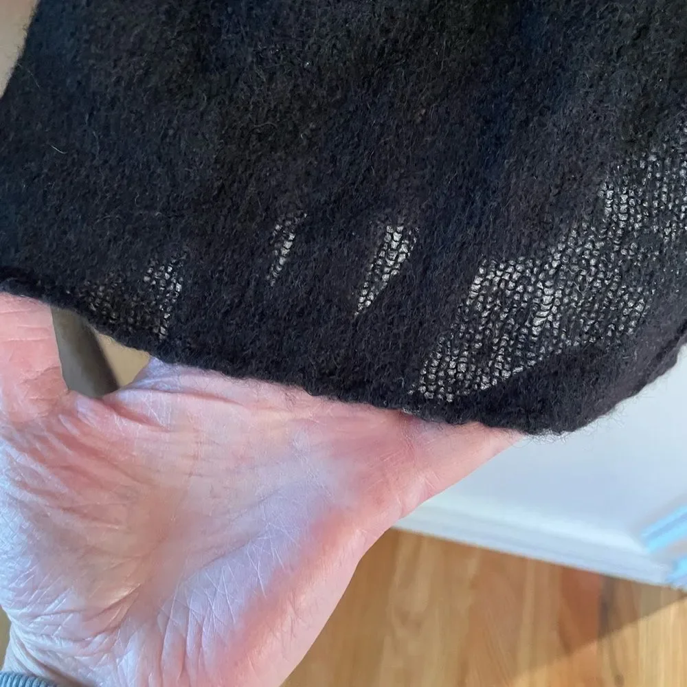 Free People Black V-Neck Sweater